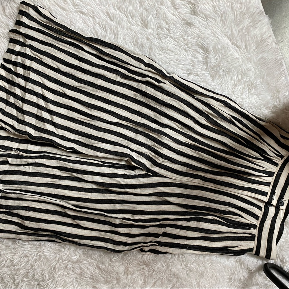 Flared Striped Pants